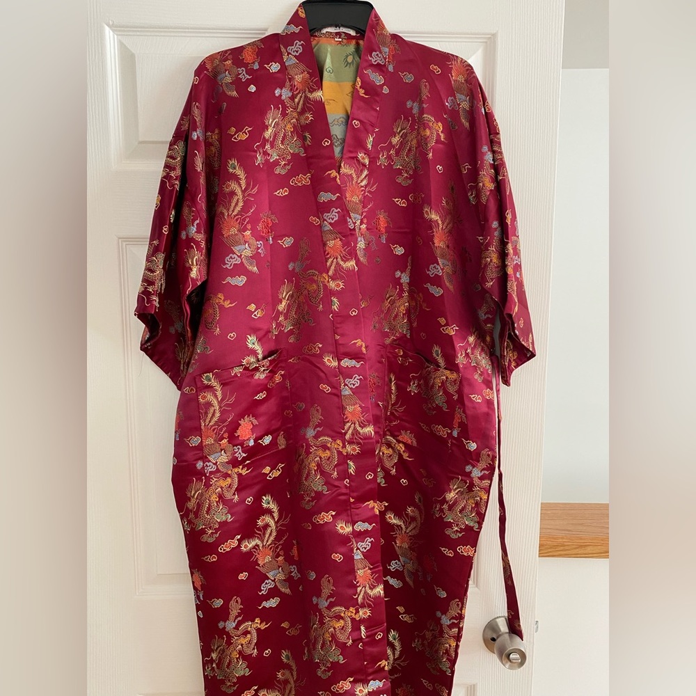 New Satin Unisex Robe w/ pockets and belt